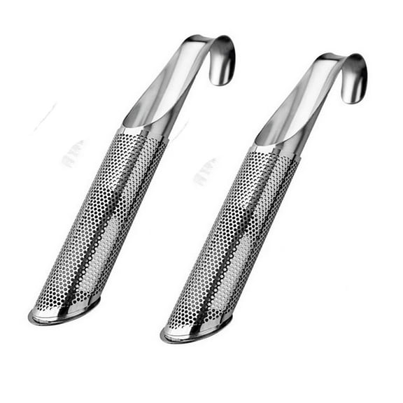 2PC Stainless Steel Tea Diffuser, Upgrade Tea Artifact Creative Pipe Stainless Steel Tea Infuser with Hanging Hook Handle Fine Holes Tea Interval Diffuser or Loose Tea Leaf Coffee