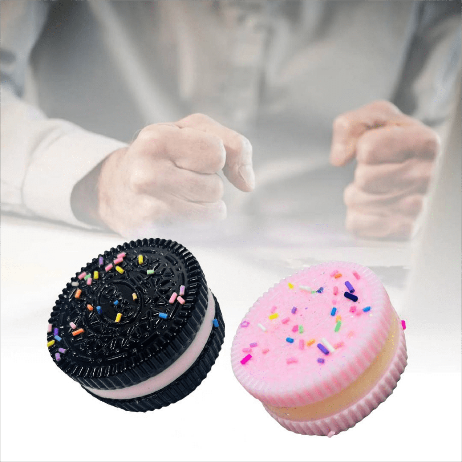 5 Oreo Squishies Anti-Stress Spielzeug - Mini Keks Squishy Zum Quetschen