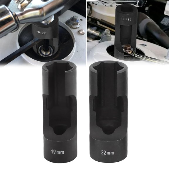 2PC Strut Nut Socket Set 19mm 22mm for Auto Suspension Repair