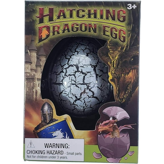 2PC Surprise Growing Dragon Hatching Rainbow Egg Kids Toys Novelty Asst Colors