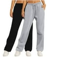 thumbnail image 1 of 2PC Sweatpants for Women High Waisted Casual Solid Sport Pants Trendy Elastic Long Pants Trousers with Pockets, 1 of 6