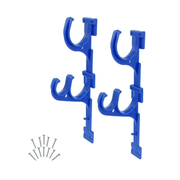 2PC Swimming Pool Hanger Hook - Telescopic Rod Cleaning Appliance Placement Rod, Lightweight and Durable, Organize Pool Tools