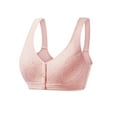 thumbnail image 1 of 2PC T Shirt Bra Printed Thin Front Button Vest Womens Casual Tops,Pink,36, 1 of 2