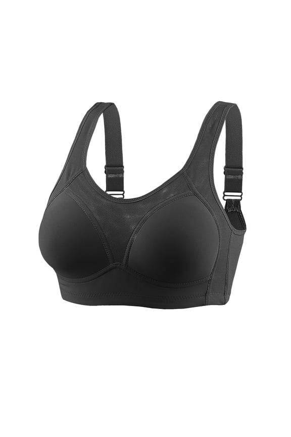2PC T Shirt Bras for Women Strong Fixed D Fitness Running Jogging Yoga Lace Bralette,Black,100C