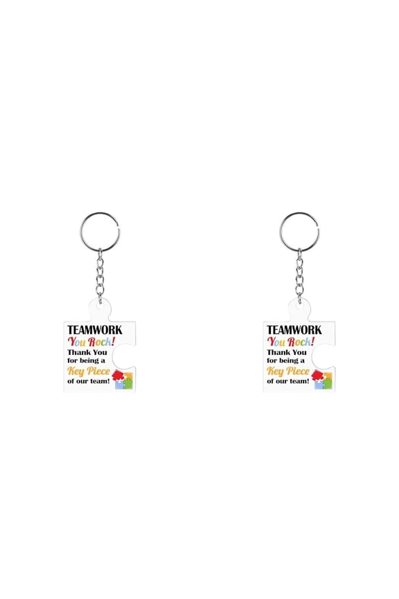 2PC Team Appreciation Gifts for Employee, Puzzle Acrylic Keychain, Staff Appreciation Gifts Bulk, Thank You Keychain, Staff Appreciation Puzzle Keychain, Inspirational Gift Keychain,J*2