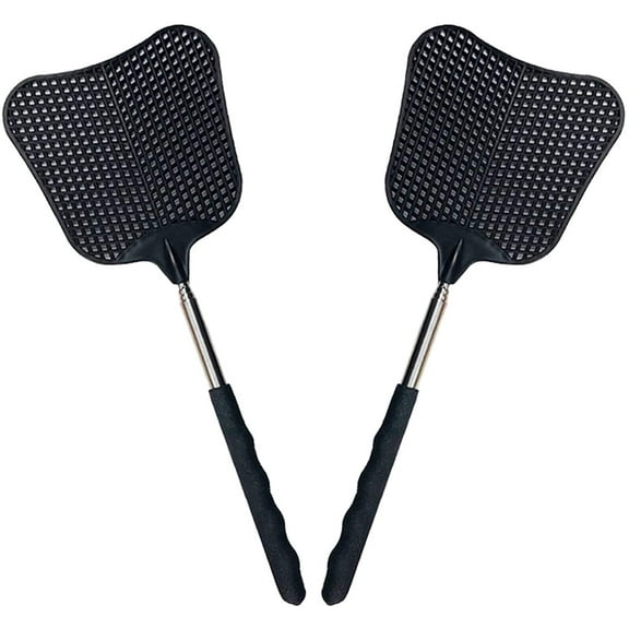 2PC Telescopic Fly Swatters, Durable Fly Swatter Heavy Duty Set, Telescopic Flyswatter