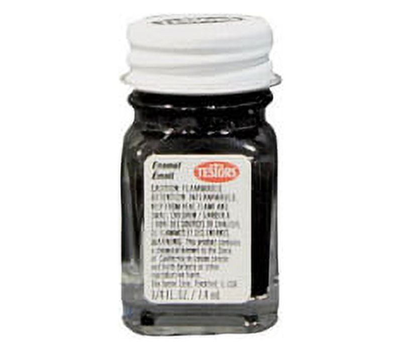 2PC Testors 1149TT Hobby Paint All Purpose Enamel Flat Black 1/4 Ounce