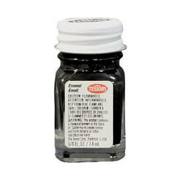 2PC Testors 1149TT Hobby Paint All Purpose Enamel Flat Black 1/4 Ounce