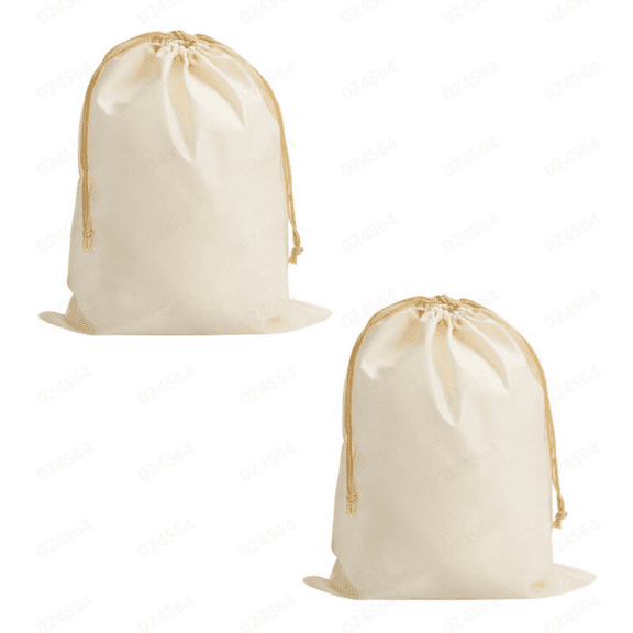 2PC Thick Canvas Laundry Bags - Extra Large, Heavy Duty with Handles and Drawstring - College Dorm Laundry Bag - Washable, Foldable Laundry Basket Liner