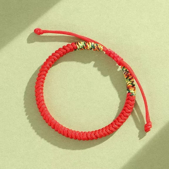 2PC Tibetan Red Bracelet Vajra Knot Five Color Rope Handmade Braided Dragon Boat Festival Amulet Unisex Jewelry