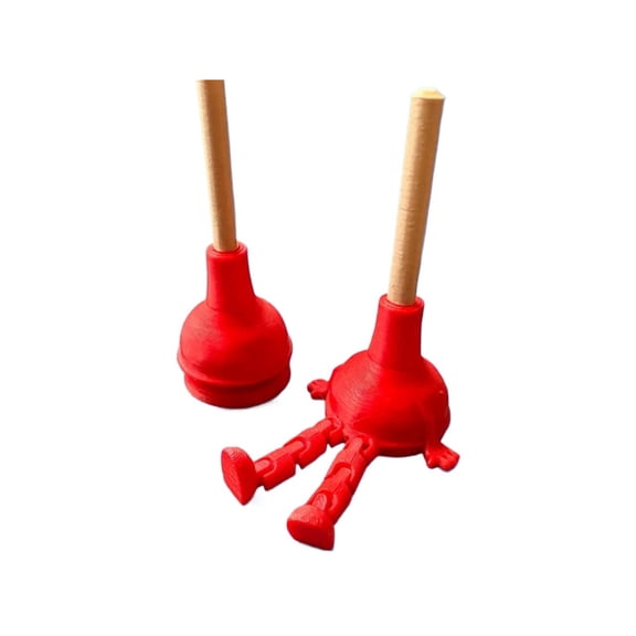2PC Toilet Seat Buddy and Clicker Set 3D Printing