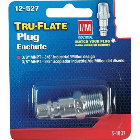 2PC Tru-Flate 3/8 In. Body Series I/M-Industrial Plug