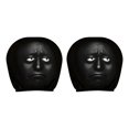 thumbnail image 1 of 2PC Universal Funny Face Car Headrest Covers - Stretch Fabric Seat Headrest Protectors with Humorous Prints, Decorative Interior Accessories for Cars, SUVs & Trucks, 1 of 9