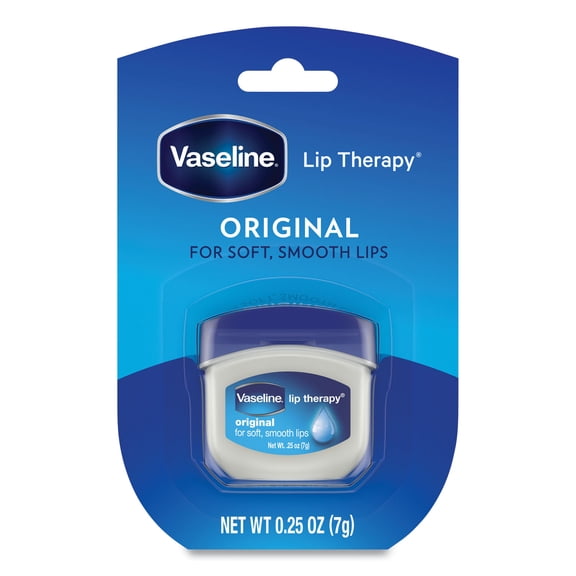 2PC Vaseline Lip Therapy, Original, 0.25 oz, Plastic Flip-Top Container