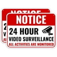 thumbnail image 1 of 2PC Video Surveillance Sign, 14 x 10 Inches - Aluminum - Security Camera Warning Sign For Outdoor Property Home, 1 of 5