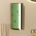 thumbnail image 1 of 2PC Wall Mount Paper Towel Dispenser Holder Box – No-Drill Adhesive PET Material for Bathroom & Kitchen, Space-Saving Multifunctional Storage Solution,Green, 1 of 5
