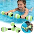 thumbnail image 1 of 2PC Water Weight Aquatic Exercise Dumbbells for Pool Macaron Color Aerobics Equipment EVA Foam Dumbbells Set Aquatic Exercise Equipment Hand Bar for Fitness, 1 of 4
