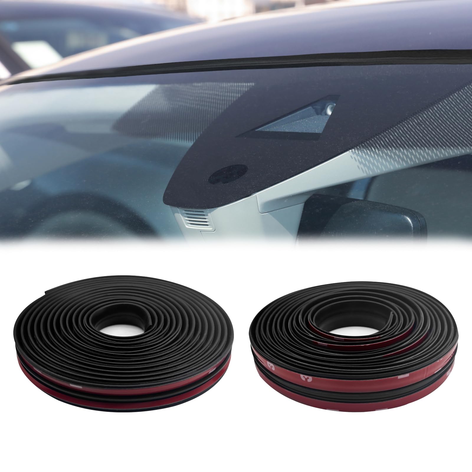 2m Rubber Seal Strip for Car Windshield Sunroof Weatherproofing Black