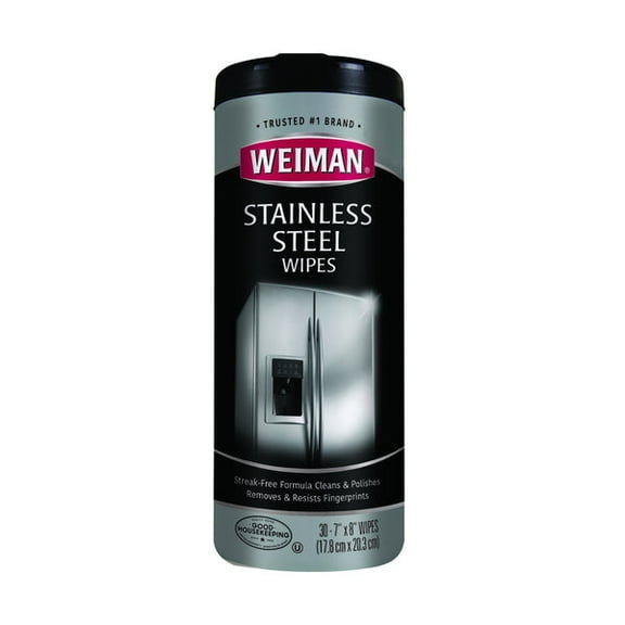 2PC Weiman Fresh Clean Scent Heavy Duty Stainless Steel Wipes 30 pk Wipes