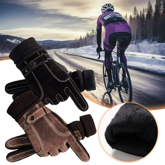 【2PC】Winter Gloves Waterproof Insulated,Winter Gloves Touch Screen Water Resistant Windproof Thermal for Running Cycling Driving Hiking for Men Women