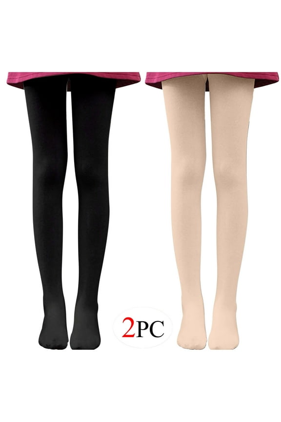2PC Winter Thin Velvet Dance Socks for Women Stockings Warm Fleece Lined Footed Leggings High Waist Pantyhose