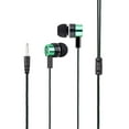 thumbnail image 1 of 2PC Wired In-Ear Headphones with Microphone - 3.5mm Jack for iOS/Android, Laptops, Gaming, MP3/Walkman, Ergonomic Design,Green, 1 of 4