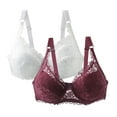 thumbnail image 1 of 2PC Women Bras Comfortable Wireless Push Up Bra Woman Bra T Shirt Bras for Women No Underwire Wireless Push Up Bra Women Bras Comfortable Wine XXL, 1 of 8