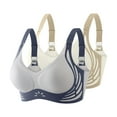 thumbnail image 1 of 2PC Women Seamless Wireless Bras Breathable Casual Comfortable Support Full Coverage Bra Lightweight Stretch Soft Everyday Bralettes, 1 of 4