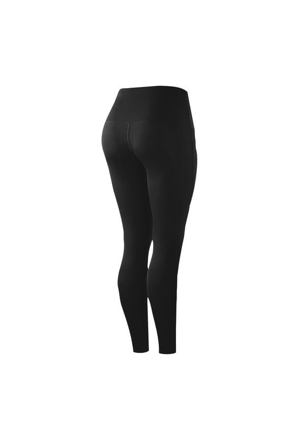 2PC Women's Comfy Solid Yoga Leggings with Side Pocket - High Waist Hip Lift 4-Way Stretch Workout Pants Quick Dry Athletic Tights for Running Fitness Daily Wear 2025