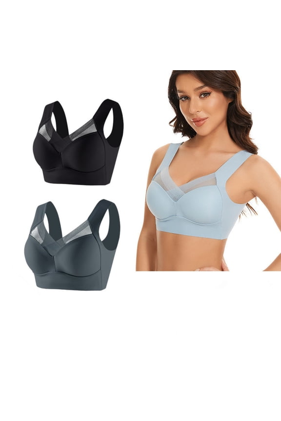 2PC Women's Large Strapless Lace Tank Top Underwear Thin Side Fold Side Gather Adjustable Bra Womens Wireless Bra High Support Sports Bras Strap Less Bra Neck Bra Pads for Sports Bras for Women Womens