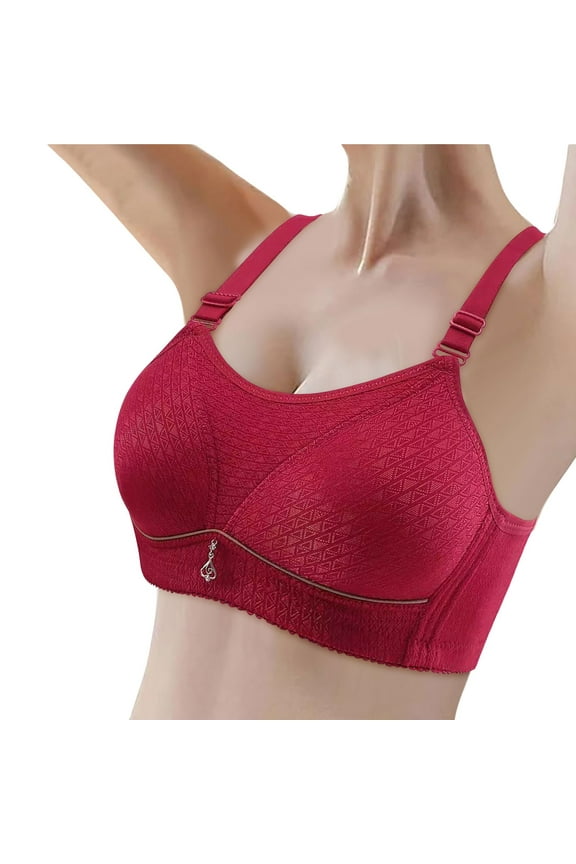 2PC Womens Bralettes Adjustable Heart Shaped Cat Thin Cup Balconette Bra,Red,42
