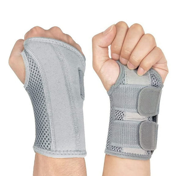 2PC Wrist Brace Carpal Tunnel Right Left Hand for Men Women Pain Relief, Night Wrist Sleep Supports Splints Arm Stabilizer with Compression Sleeve Adjustable Straps,for Tendonitis Arthritis