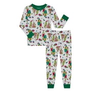RUDOLPH Grinch Toddler Long Sleeve Top and Pants Pajama Set, 2-Piece, Sizes 12M-5T