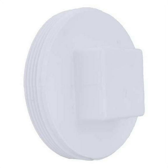 2PC ZoroSelect PVC Cleanout Plug, MNPT, 4 in Pipe Size