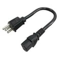 thumbnail image 1 of 2PC ZoroSelect Power Cord, 5-15P, SJT, 1 ft., Blk, 15A, 14/3, 1 of 2