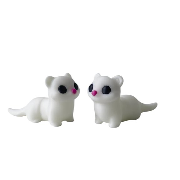 2PC cute baby weasel with movable joints 3D printing