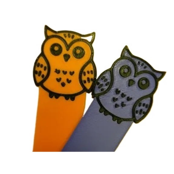 2PC cute owl bookmark 3D printing