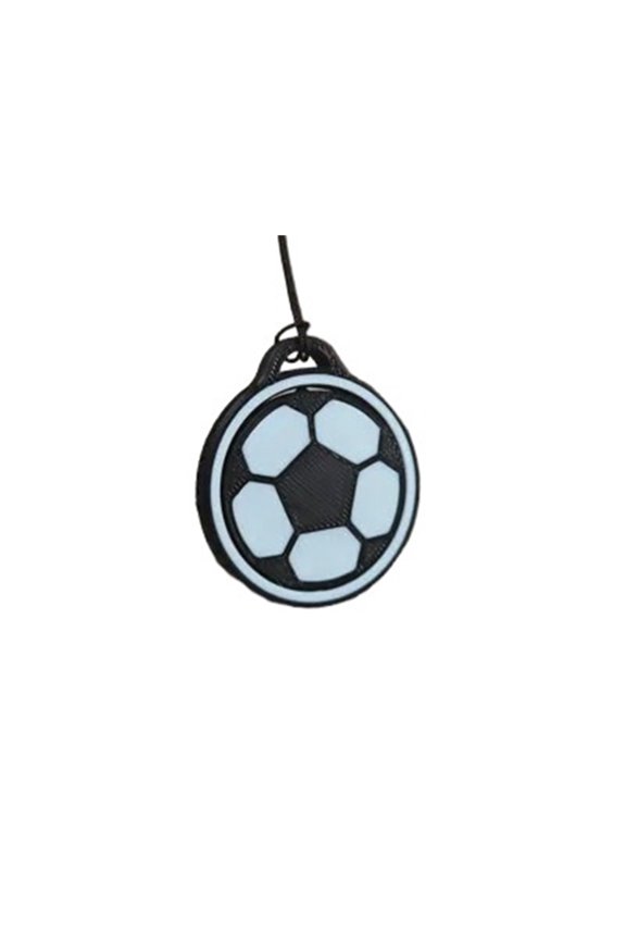 2PC football pattern rotating pendant, keychain (all-in-one printing) 3D printing