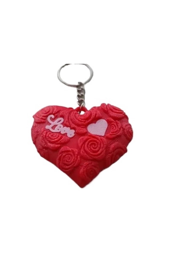 2PC love rose keychain 3D printing