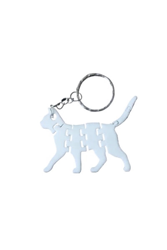 2PC movable joint cat keychain flexible 3D printed cat 3D printed
