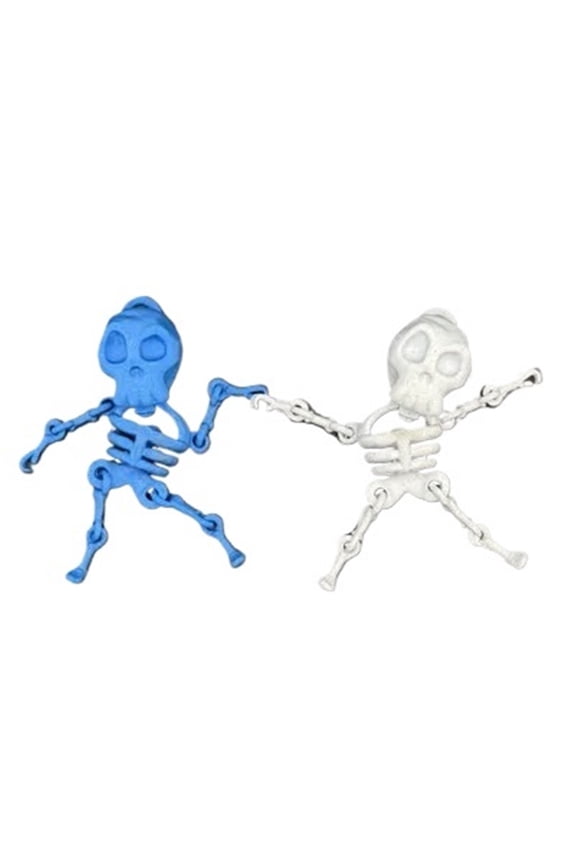 2PC movable joint skull key chain 3D printing