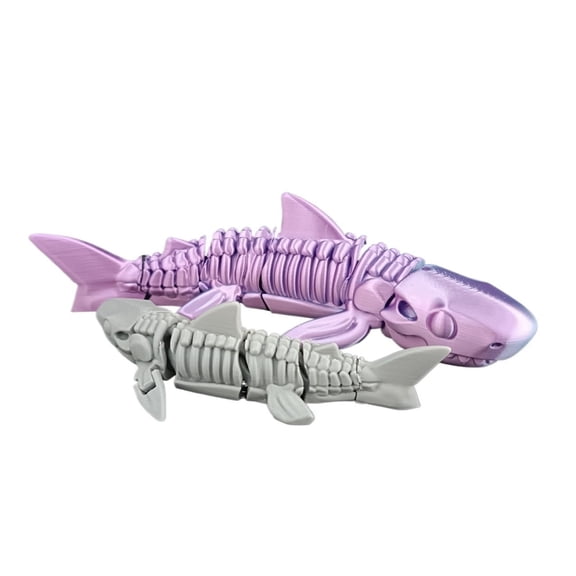 2PC movable skeleton shark  marine 3D printing with movable joints