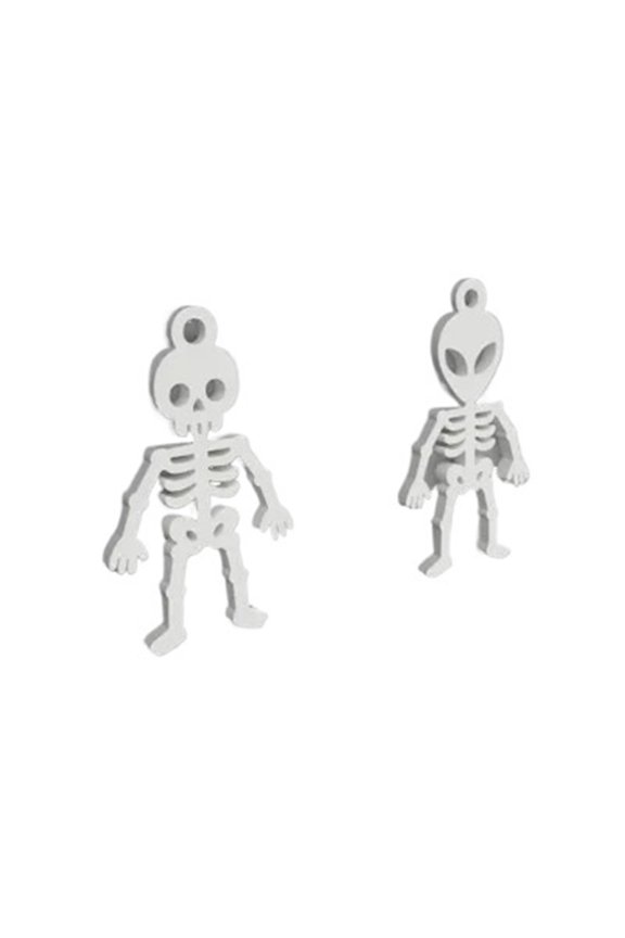 2PC skull keychain/alien skull keychain 3D printing