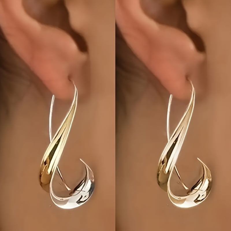 GENERIC 2PCDangerous Earrings - Unique Irregular Design, Bohemian Chic Jewelry, Perfect Travel Souvenirs, Women's Gifts, And Statement Accessories For Fashionistas,Silver