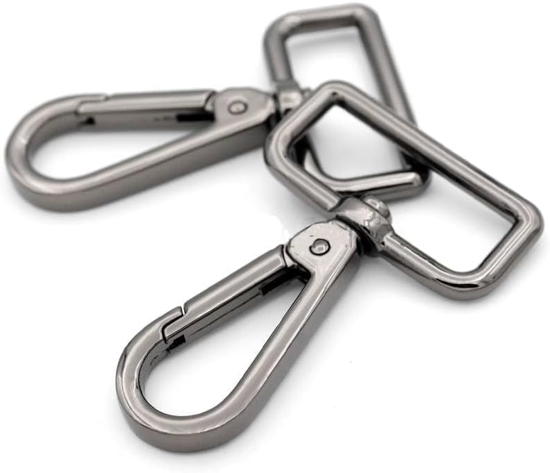 2PCS 1-1/4 Inch Push Gate Snap Hooks Metal Swivel Lobster Claw Clasp ...