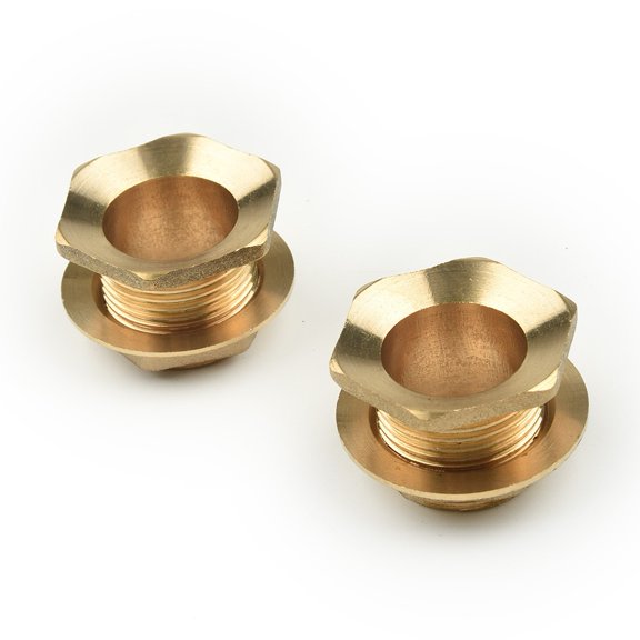 2PCS 1/2 or 3/4 Brass Water Tank Connector Rain Rain Buckets Connection 45720 Smile Home
