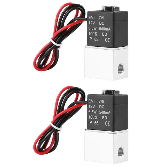 2PCS 1/4" Fast Response Electric Solenoid Valve Air Water DC 12V Normally Closed TAPDRA Spare Part