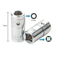 2PCS 1/4 Square Drive to 1/4 Hex Shank Socket Bits Converter