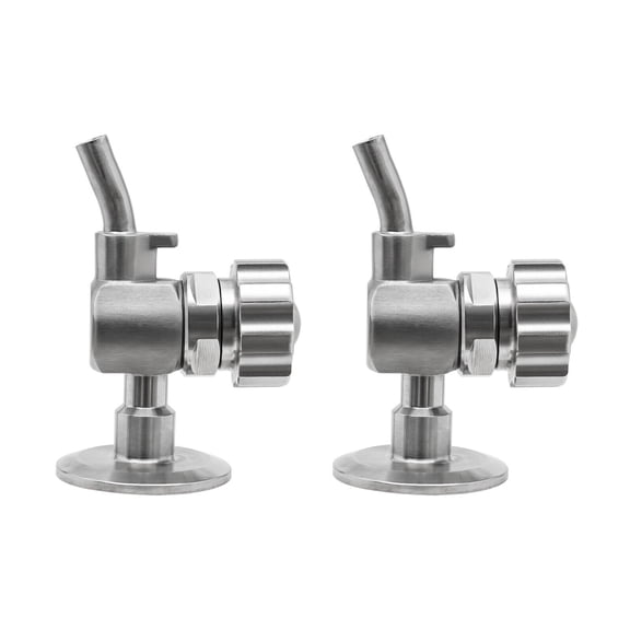 2PCS 1.5" Tri Clamp Knob Style Sampling Valve Beer Sanitary Stainless Steel 304 Sealing Tri Clover Compatible End