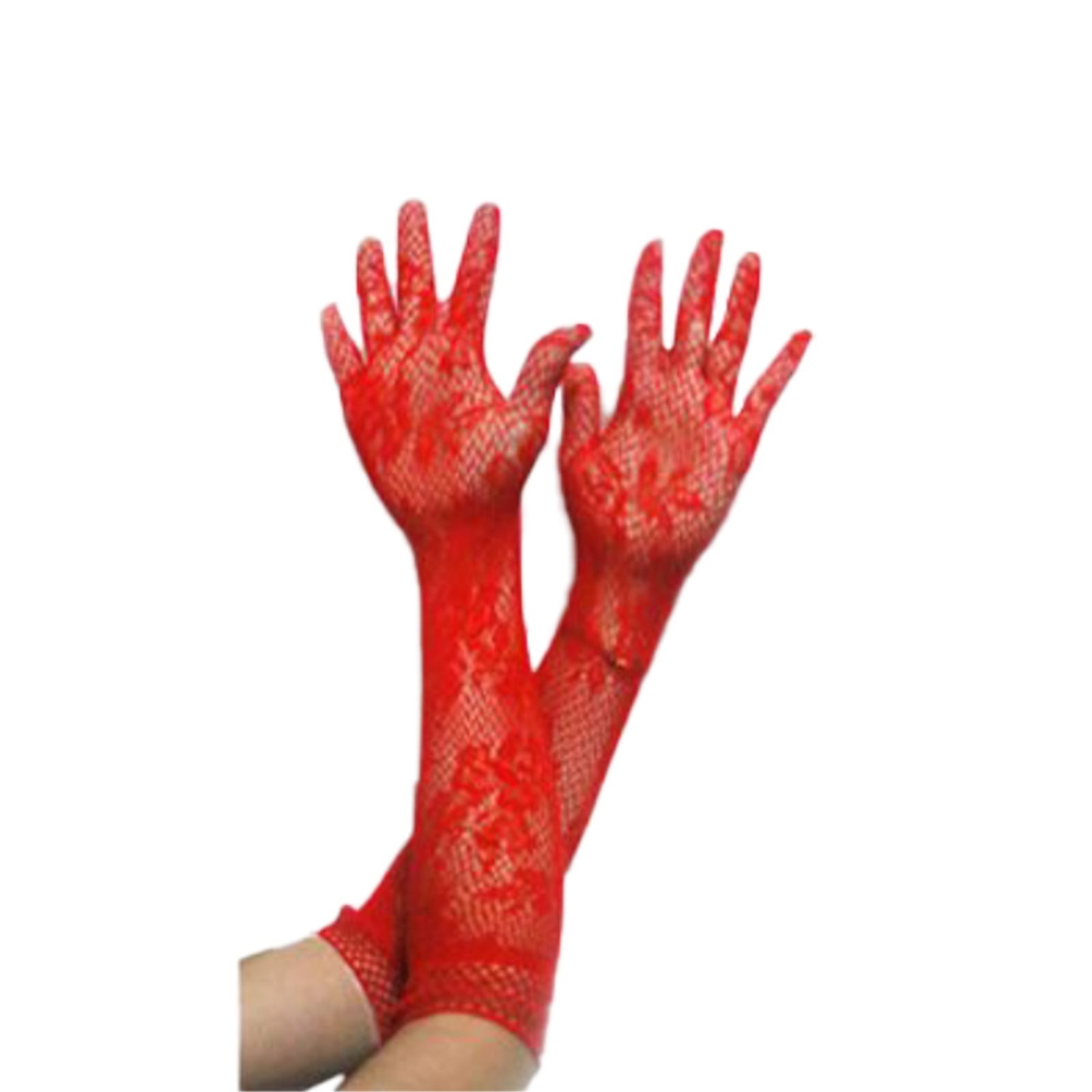 2PCS 1 Pair Ladies Sexy Stretch Lace Long Gloves Opera Elbow Length